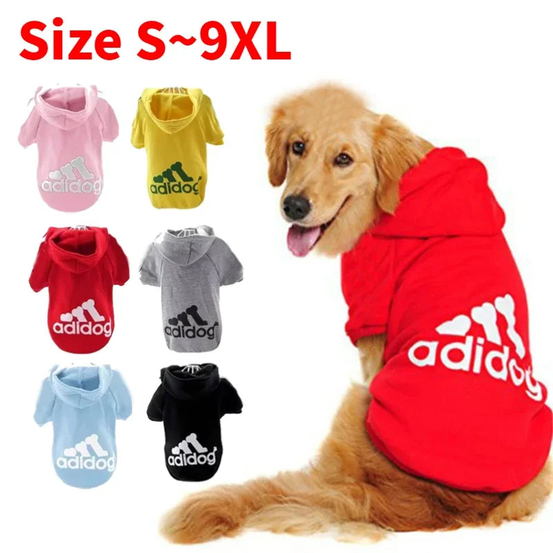 Cozy Up Your Pup with Our Adidog Autumn Winter Warm Dog Hoodies - Perfect for Medium to Large Dogs!