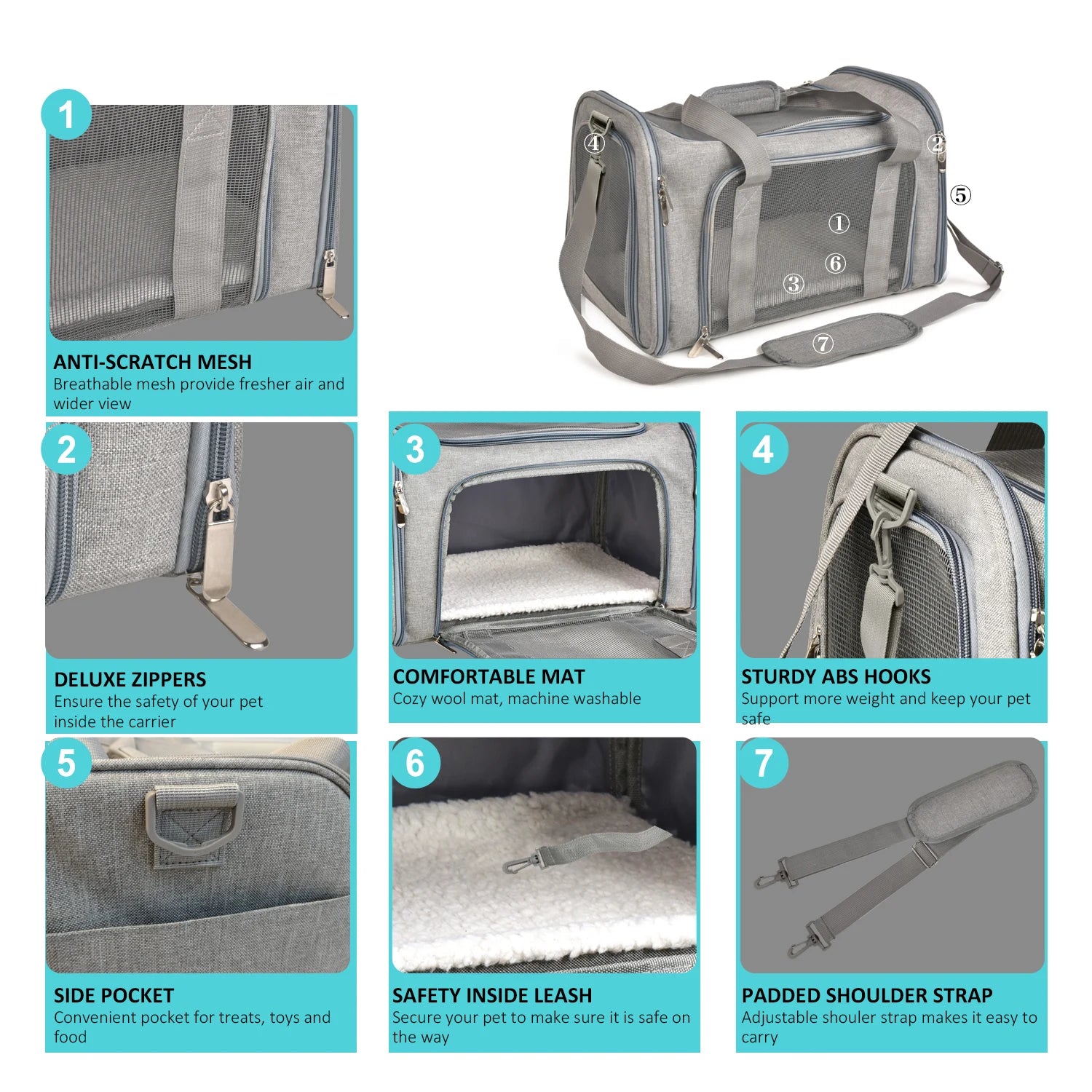 Ultimate Dog Carrier Backpack - Airline Approved Soft-Sided Travel Bag for Small Dogs and Cats