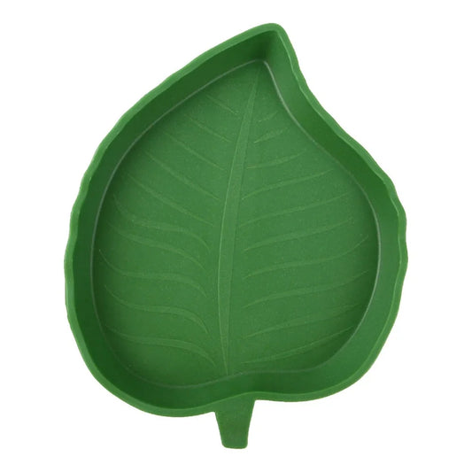 Leaf-Shaped Reptile Feeder Bowl for Turtles, Lizards, Hamsters, and Snakes – Perfect Pet Supply for Small Animals