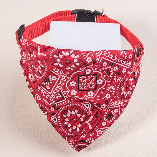 Stylish Adjustable Scarf Bandana Collar for Small Dogs and Cats - Perfect for Fashionable Pets!