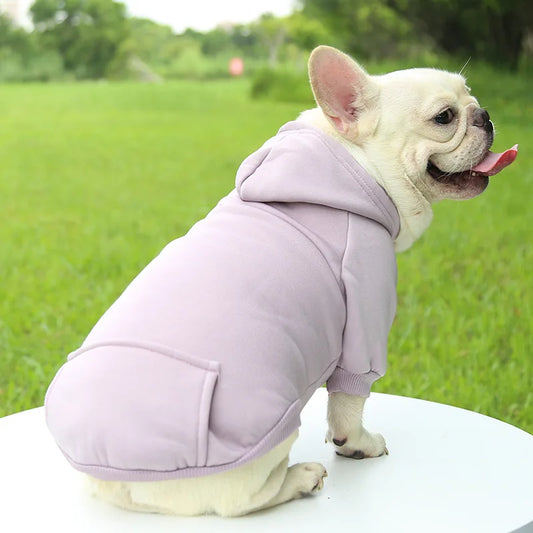 Cozy Up Your Pup: Stylish Dog Winter Hooded Sweatshirt for Small to Medium Breeds - Perfect for Chihuahuas and French Bulldogs!