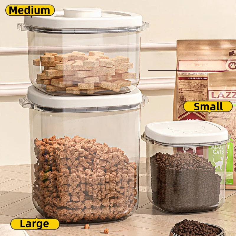Keep Your Pet's Food Fresh with Our Airtight Large Capacity Storage Container - Perfect for Cats and Dogs!