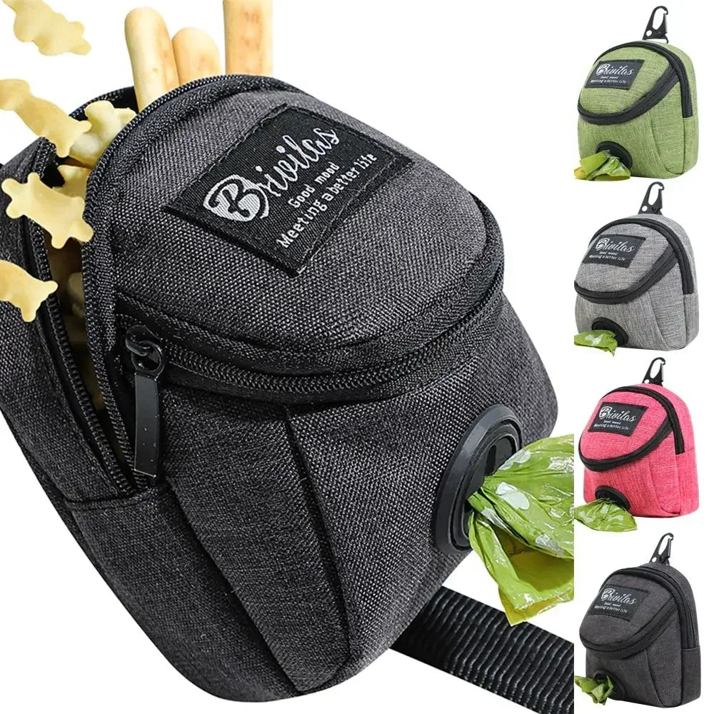 Ultimate Portable Dog Training Treat Bag - Convenient Waist Pouch for Snacks & Poop Disposal!
